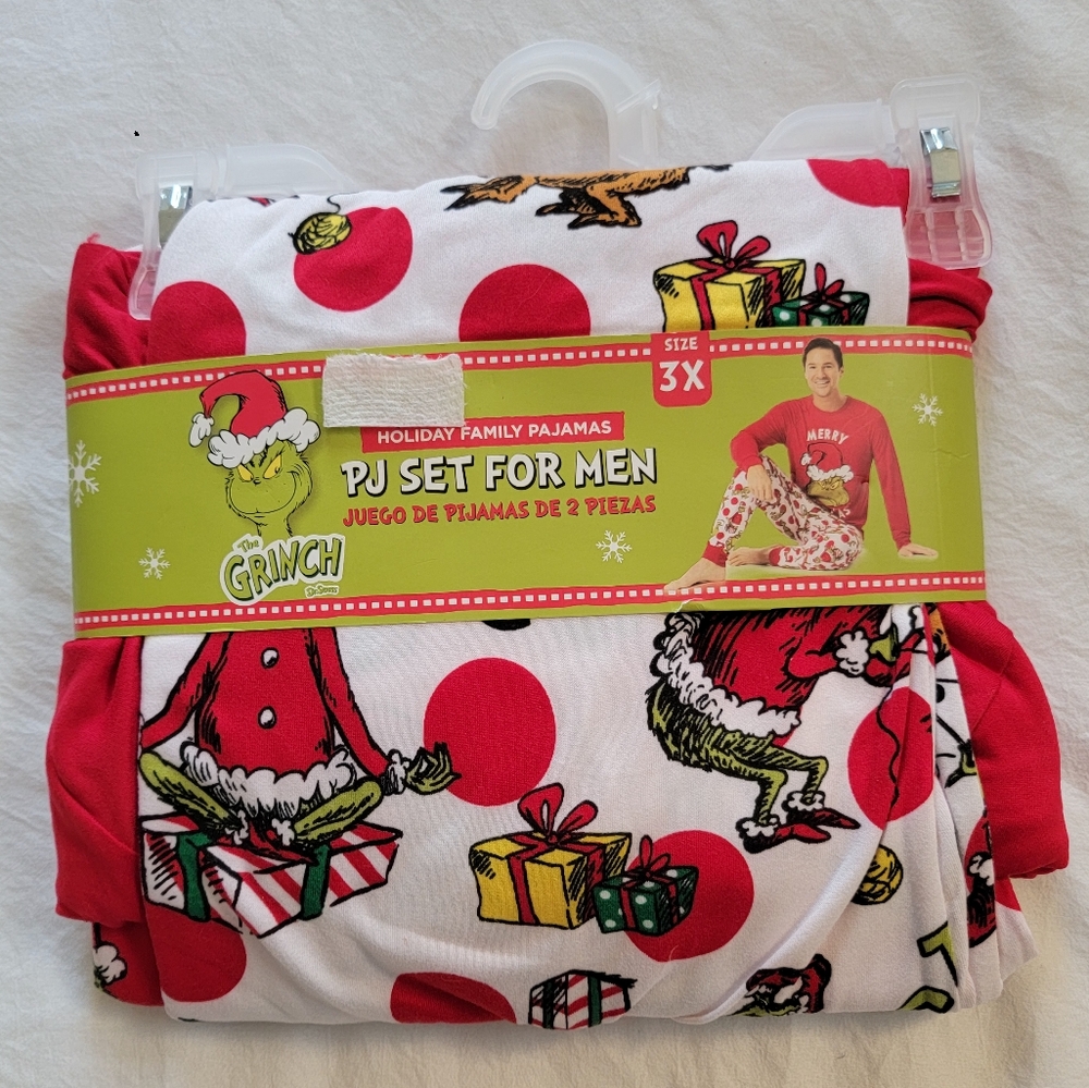 The Grinch Pajama Set for Men Size 3X